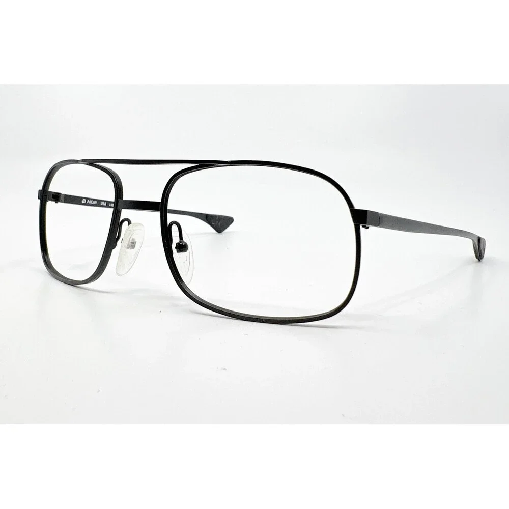 ArtCraft Eyeglass Frames Mens Black Aviator Double Bridge DR 55 18 140